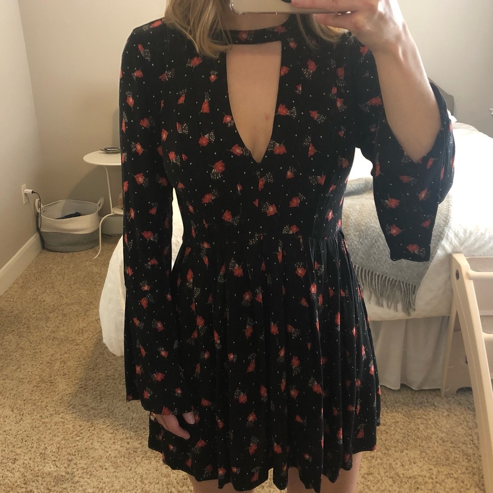 Free People Bell Sleeve Mini Dress